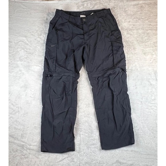 Columbia Omni-Shade Convertible Cargo Pants Men's 36x30 Navy Hiking Outdoor - Picture 1 of 15